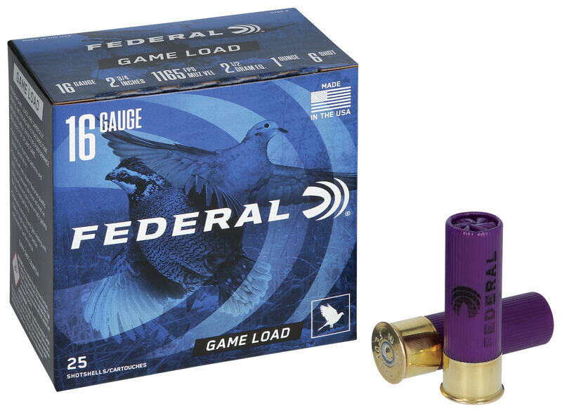 Federal 16 Gauge 2 3/4&quot; 1 oz #6 Game Load (25 Rounds)
