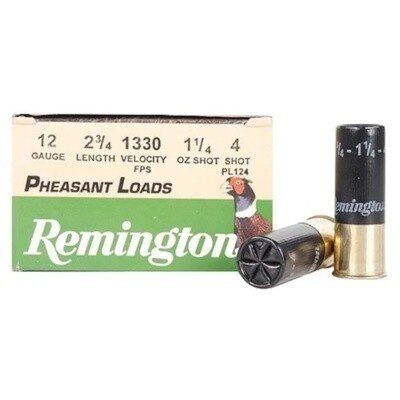 Remington Pheasant Load 12 Gauge 2 3/4" #4 Shot (25 Rounds)