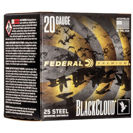 Federal Premium BlackCloud 20 Gauge 3" 1 oz #1 Steel (25 Rounds)