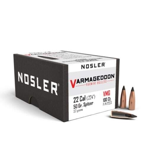 Nosler Varmageddon 22 Cal (.224&quot;) 50 Grain FB Tipped (100 Count)
