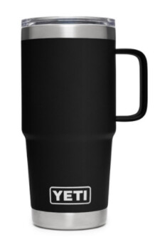 YETI Rambler 20 oz/591 ml Travel Mug, Color: Black