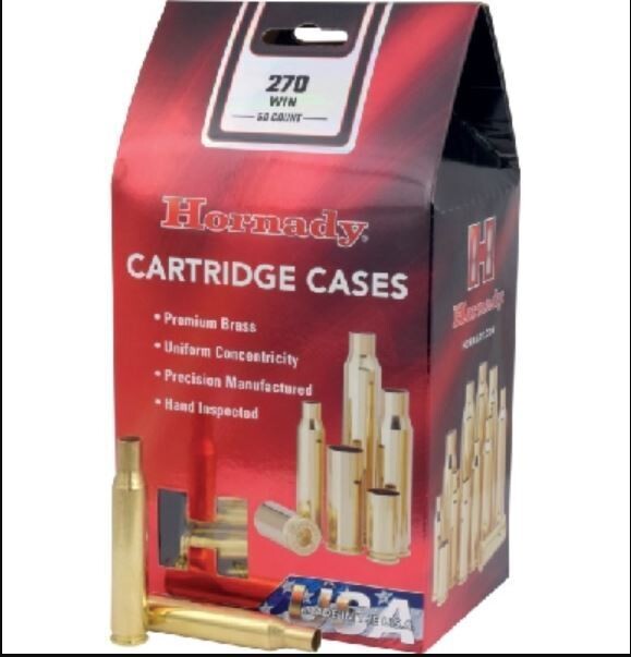 Hornady .270 Win Unprimed Brass (50 Count)