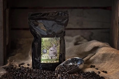 Ole Smokes Coffee Hunters Blend Majestic Black Tail Dark Roast 12 oz Whole Bean