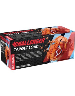 Challenger Target Load 12 Gauge 2 3/4" #8 2 3/4 Dram (4x100 Rounds)