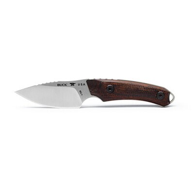 Buck Knives Alpha Scout Pro Dymalux Walnut Handle Fixed Blade w/ Sheath