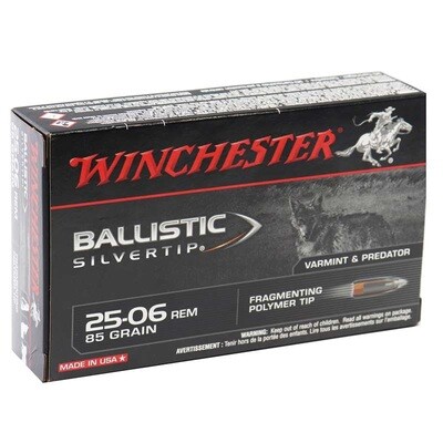 Winchester Ballistic Silvertip 25-06 Rem 85 Grain (20 Rounds)