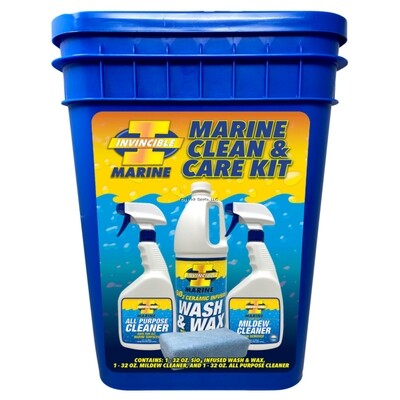 Invincible Marine Clean & Care Bucket Kit Wash & Wax