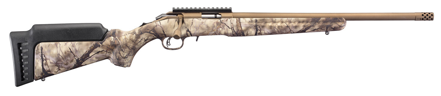 Ruger American 17 HMR Bronze Cerakote Go Wild Stock Bolt Action Rifle