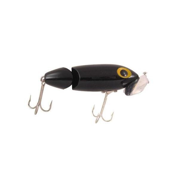 Arbogast Jointed Jitterbug Fishing Lure, Color: Black, Size: 2 1/2"