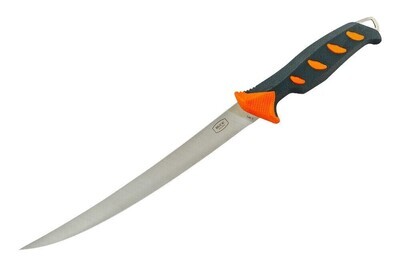 Buck Knives Hookset 9" Fresh Water Fillet Knife Orange/Gray Handle w/ Sheath