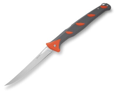Buck Knives Hookset 6" Fresh Water Fillet Folding Knife Orange/Gray Handle