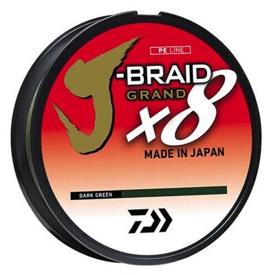 Daiwa J-Braid Grand X8 15 lb Dark Green 150 Yards