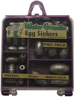 Water Gremlin Egg Sinkers Pro Pack 55 Pieces