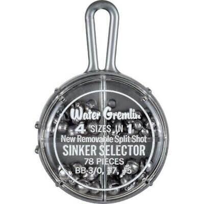 Water Gremlin 4 Sizes Split Shot Sinker Selector (BB, 3/0,7,5)