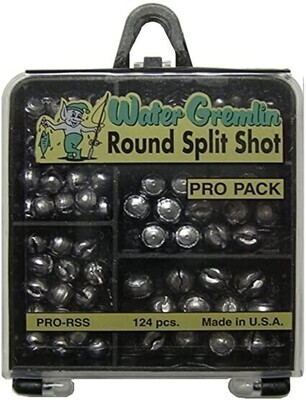 Water Gremlin Round Split Shot Pro Pack 124 Pieces