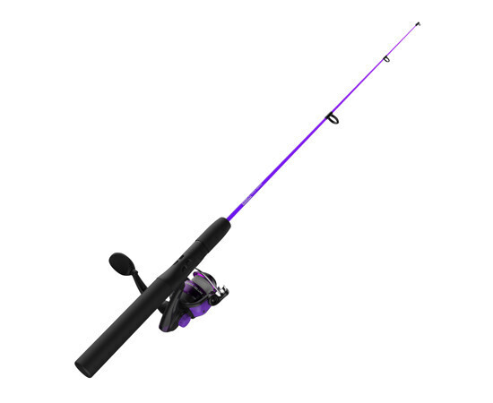 Zebco Dock Demon 30" 1 Piece Spinning Reel Combo 6# Purple DOCKPRSP301M.FB6