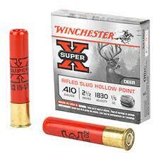 Winchester Super-X Rifled Slug Hollow Point 410 Gauge 2 1/2" 1/5 oz (5 Rounds)