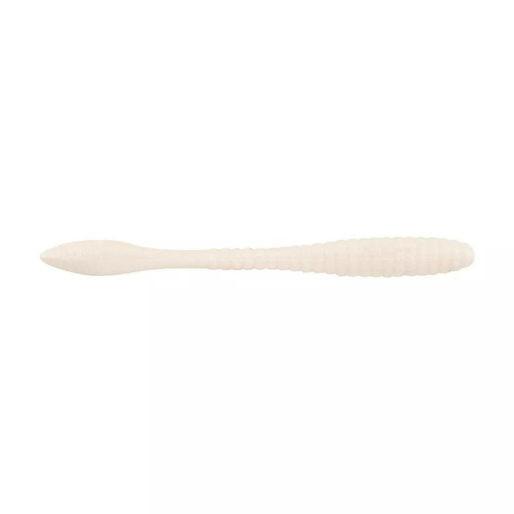 Berkley Powerbait Max Scent Flat Worm, Color: White Pearl, Size: 4.25&quot;