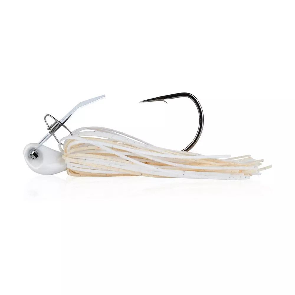 Berkley Slobberknocker Bladed Jig, Color: White, Size: 3/8 oz #4 Hook