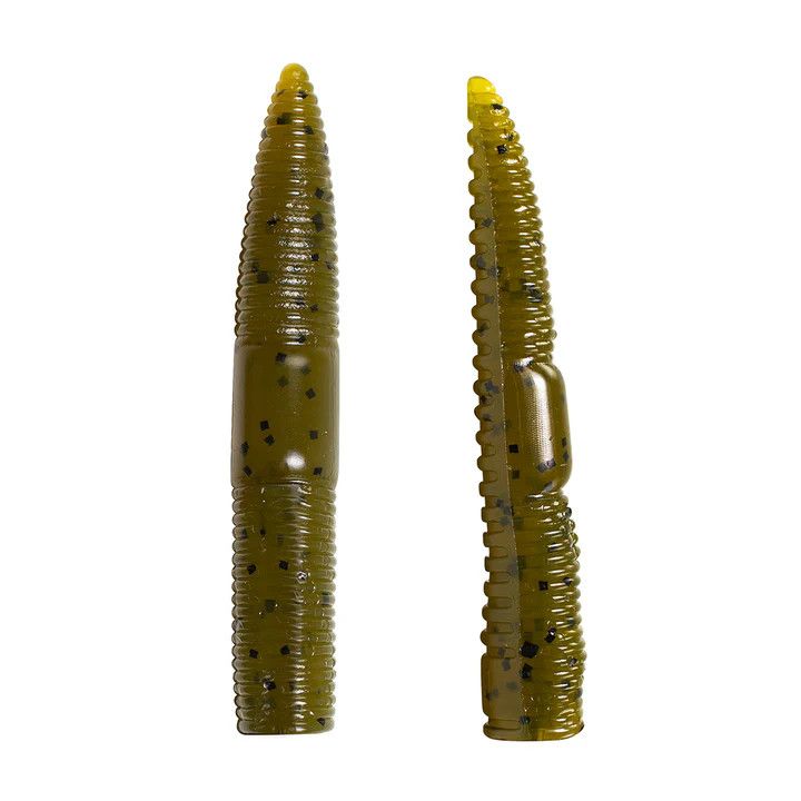 Lunkerhunt Finesse Worm 1/4oz (8-Pack), Color: Green Pumpkin, Size: 3"