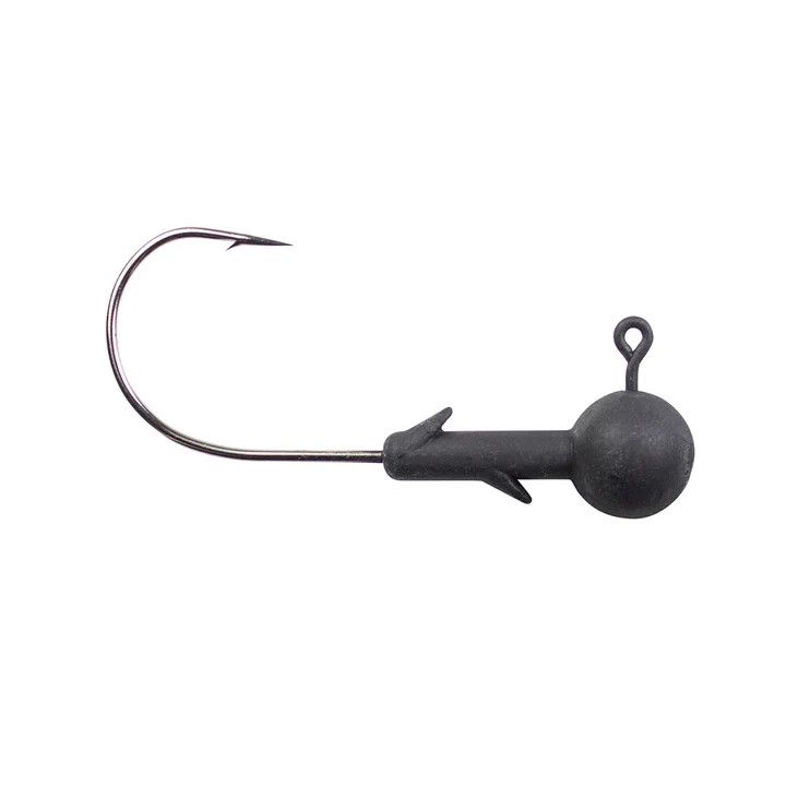 Lunkerhunt Gamefish Ball Head Jig, Attribute 1: Matte Black, Attribute 2: 1/4oz, Attribute 3: Size 4