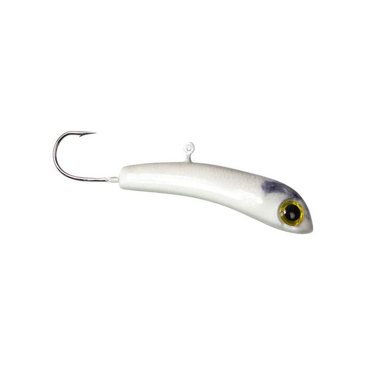 Lunkerhunt Nose Down Straight Up, Color: Glow White, Size: 3/8oz