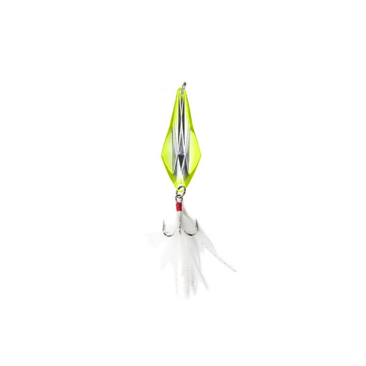 Lunkerhunt Rattle Spud, Color: Silver/Chartreuse, Size: 1.6&quot; 3/16oz