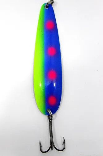 Great Lakes Spoons 3 1/4" Chartreuse Back Spoons, Color: Blueberry Muffin
