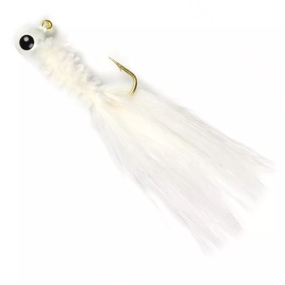 Johnson Beetle Bou Jig, Color: White, Size: 1/8 oz