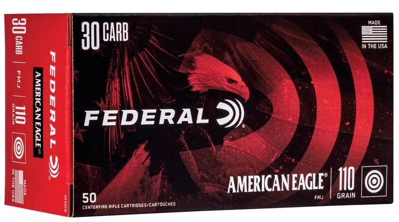 Federal American Eagle 30 Carbine 110 Grain FMJ (50 Rounds)