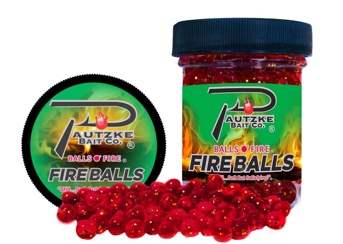 Pautzke Bait Fire Balls, Color: Red/Glitter