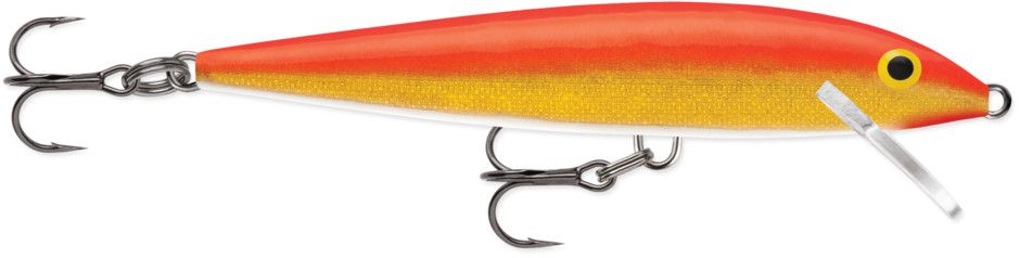 Rapala Original Floating Lure 3.5&quot;, Color: Gold Fluorescent Red