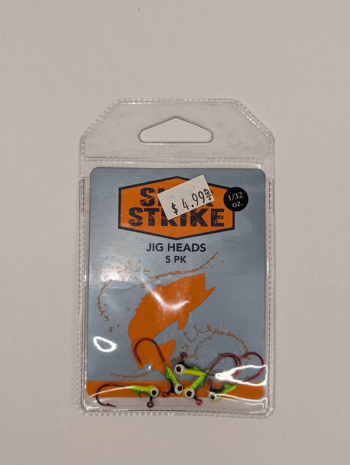 Shur Strike Round Jig Heads 5-Pack, Color: Firetiger, Size: 1/32oz