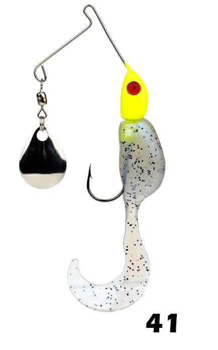 Strike King Mr. Crappie Spin Baby Spinnerbait, Color: Glimer Blue, Size: 1/8 oz