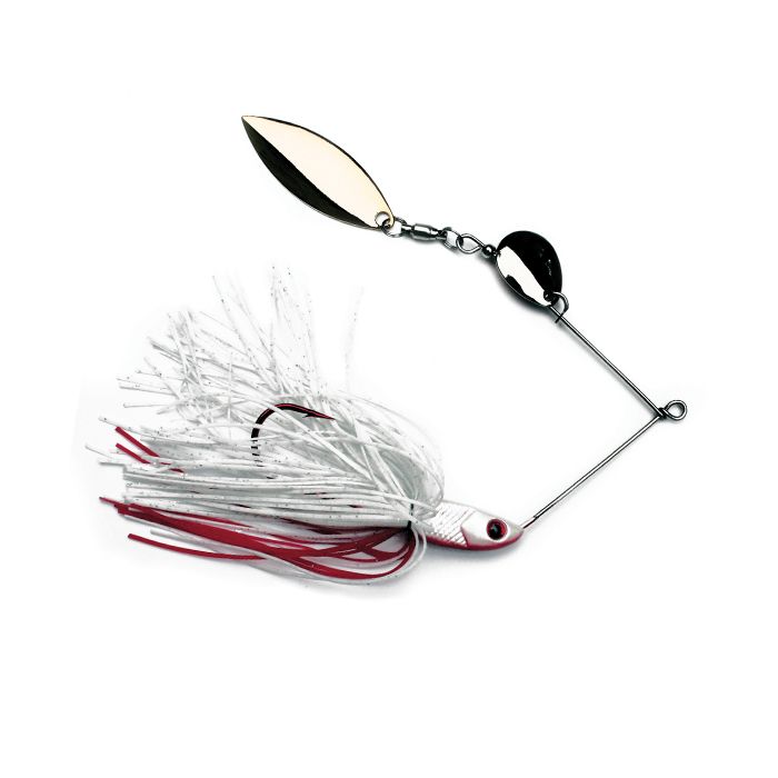 Lucky Strike Spinner Bait, Color: White, Size: 1/4oz