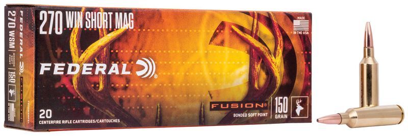 Federal Fusion .270 Win Short Magnum Fusion Soft Point 150 Grain (20-Rounds)