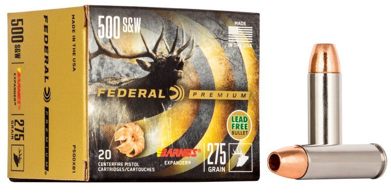 Federal Premium 500 S&amp;W 275 Grain Barnes Expander (20 Rounds)