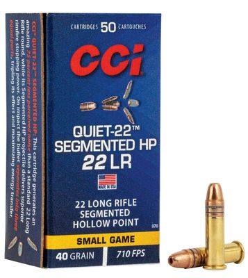 CCI Quiet-22 Segmented HP 22 LR 40 Grain (50 Rounds)