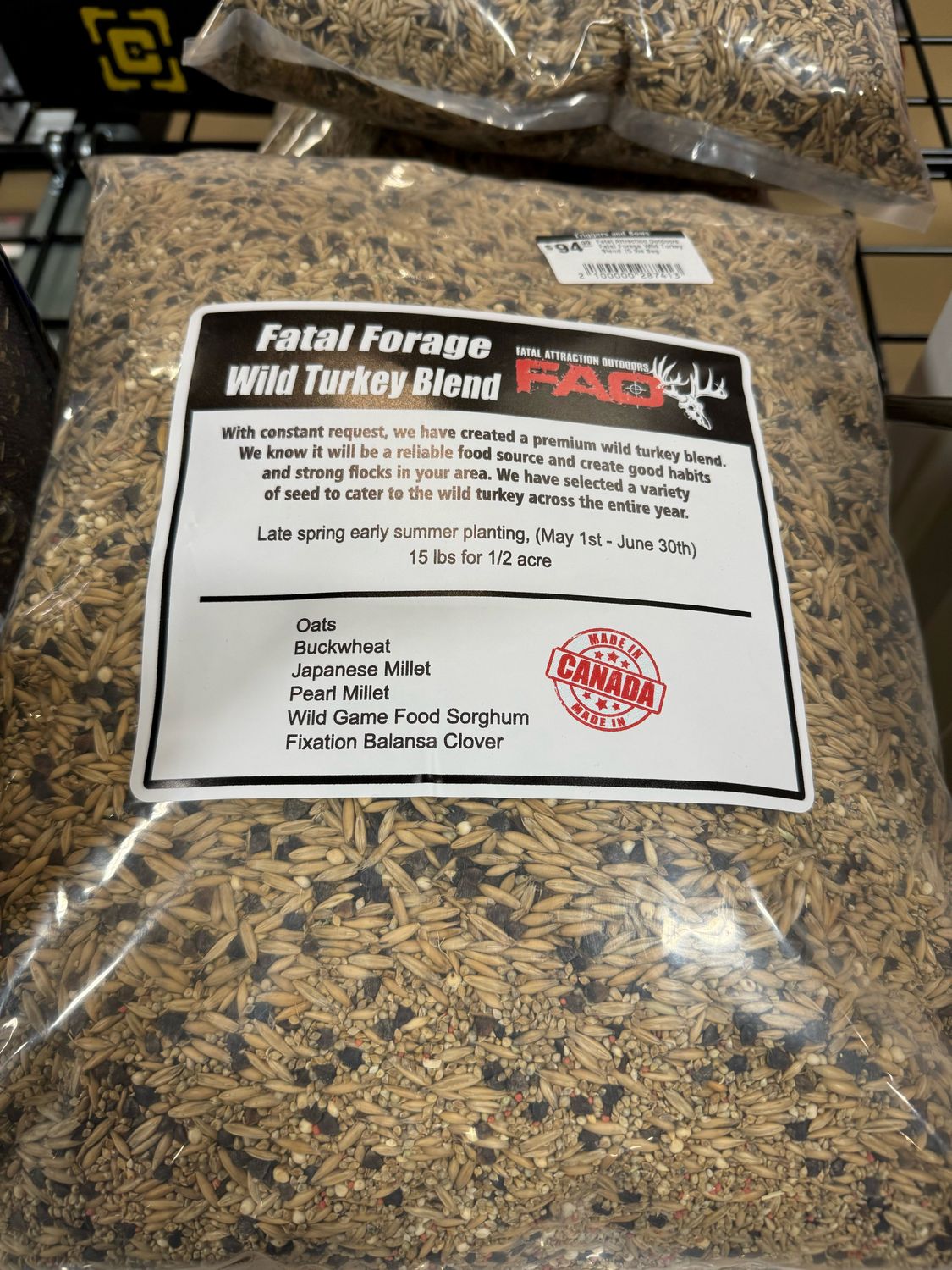 Fatal Attraction Outdoors Fatal Forage Wild Turkey Blend 15 lbs Bag Fatal Attraction Outdoors Fatal Forage Wild Turkey Blend 15 lbs Bag