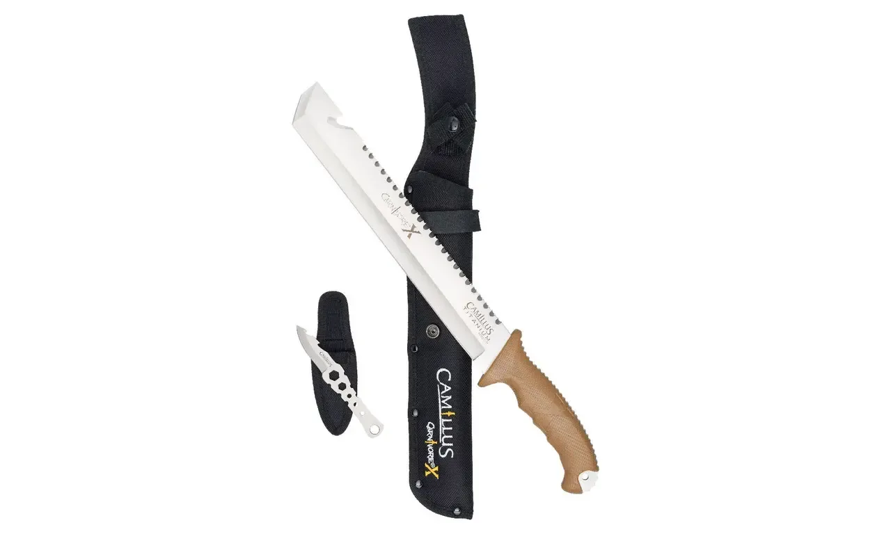 Camillus Carnivore X Titanium 18&quot; Machete w/ Trimming Knife