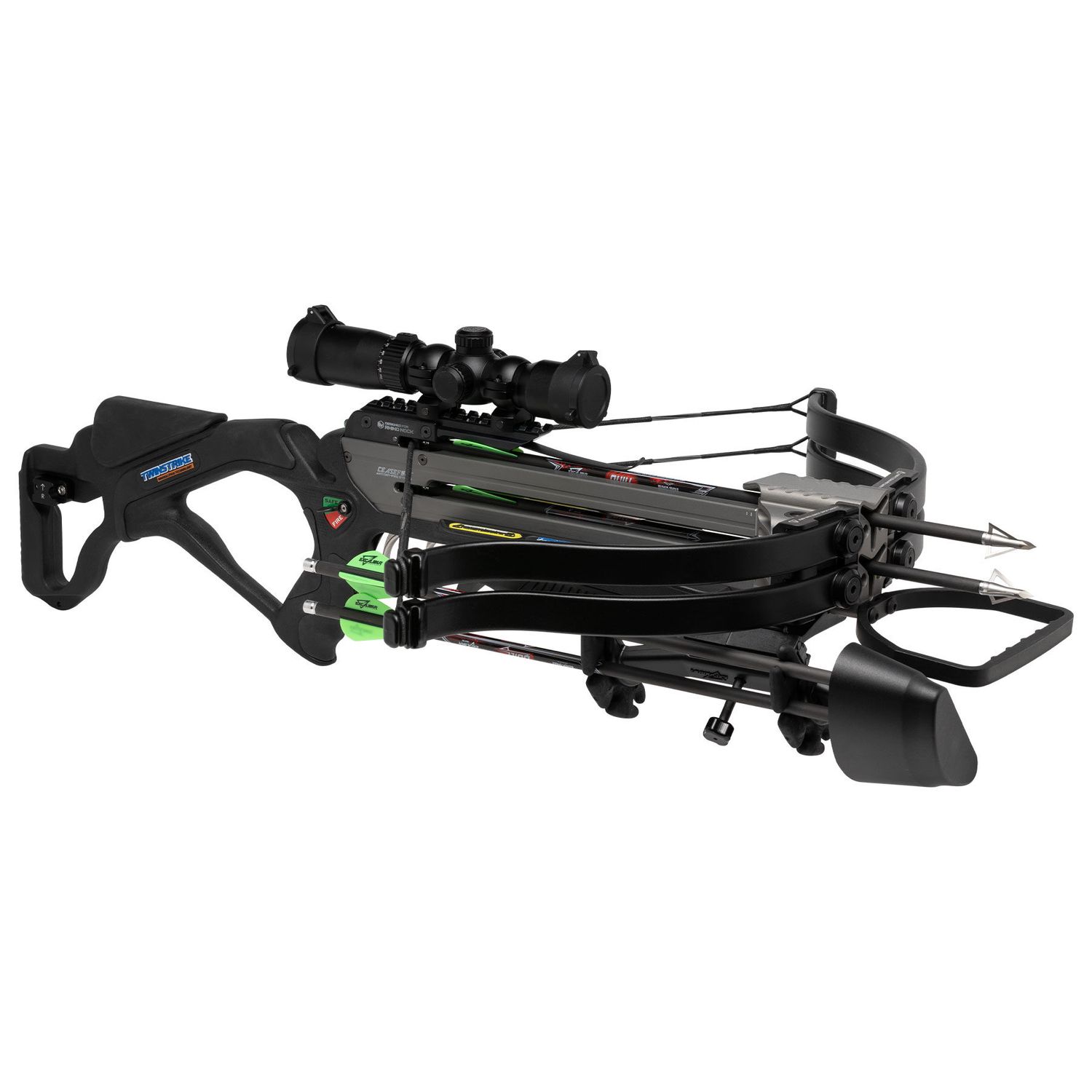 Excalibur Twinstrike Tac 2 Crossbow Black w/ Tact100 Scope &amp; Charger EXT