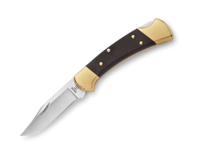 Buck Knives 112 Ranger Genuine Ebony Folding Knife w/ Leather Sheath