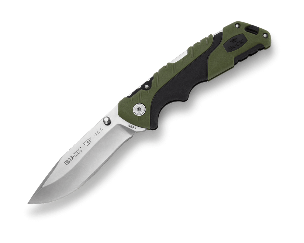 Buck Knives 659 Folding Pursuit Large Black/Green w/ Sheath
