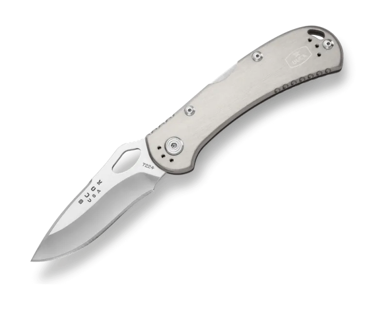 Buck Knives 722 Spitfire Folding Knife Gray Anodized Aluminum