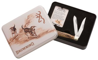 Browning Buckmark Classic 518 Folding Knife w/ Collector Tin