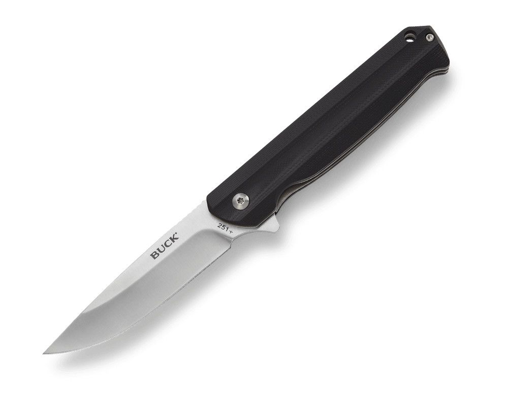 Buck Knives 251 Langford G10 Folding Knife, Color: Black