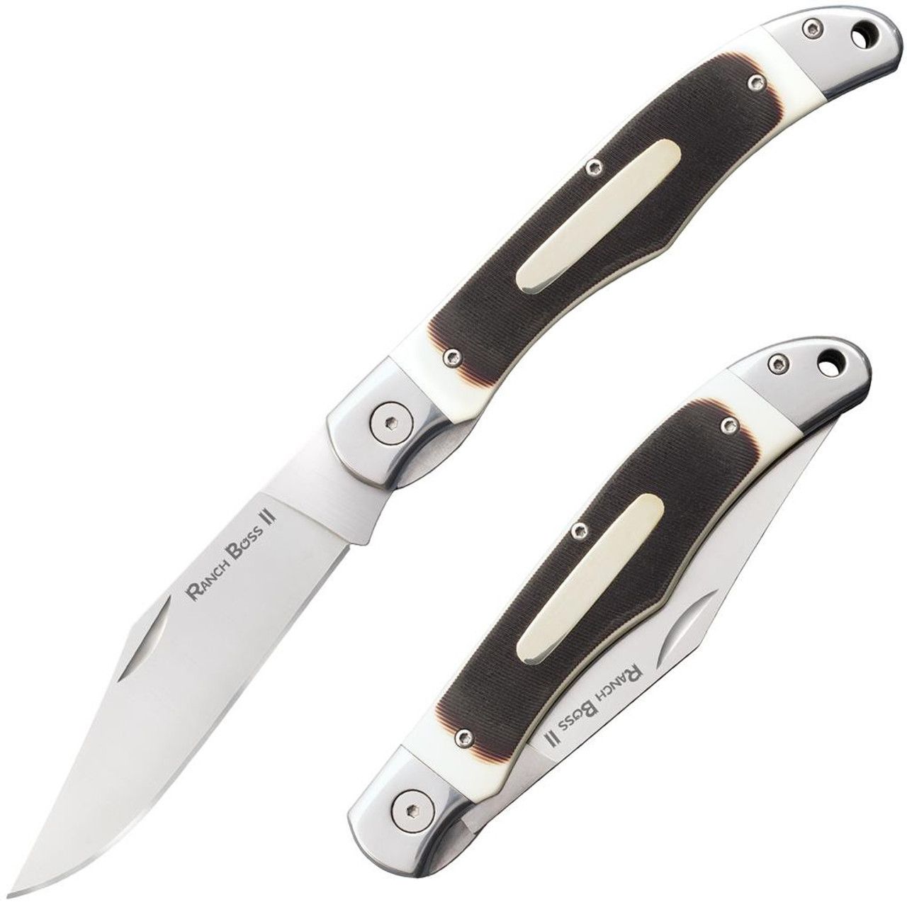 Cold Steel Ranch Boss II Folding Knife w/Leather Pouch Cold Steel Ranch Boss II Folding Knife w/Leather Pouch