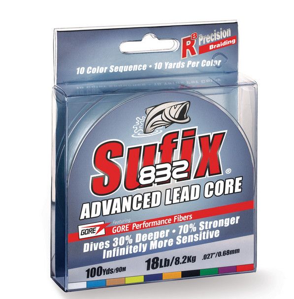 Sufix 832 Advanced Lead Core Fishing Line 18lbs 100 Yrds Sufix 832 Advanced Lead Core Fishing Line 18lbs 100 Yrds
