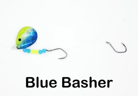Walleye Nation Creations Crawler Worm Harness, Color: Blue Basher