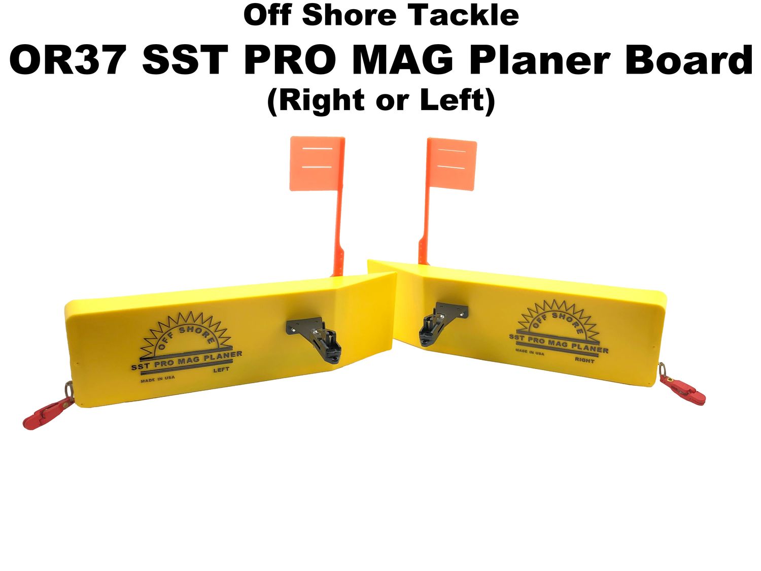 Off Shore Tackle SST Pro Mag Planer Board Yellow, Size: Right